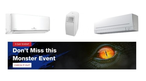Monster Sale - Heating & Cooling - All buy now prices are GST EX