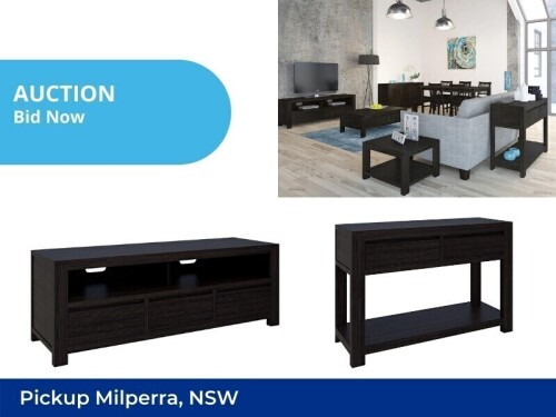 Unreserved Home Furniture Insurance Claim Sale Incl. Entertainment Unit, Dining Table & Chair, Coffee Table and More | Milperra NSW | Pick Up Only