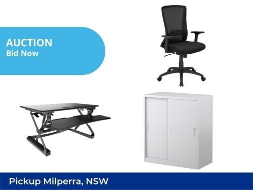 Unreserved Retail Return Office Furniture incl. Office Desks, Office Chairs, Sit & Stand Desks, Office Storage and More | Milperra NSW | Pick Up Only