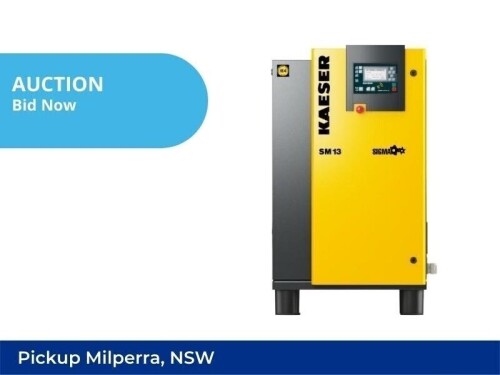 Unreserved Kaeser SM13 Air Compressor Insurance Claim Sale | Milperra NSW | Pick Up Only