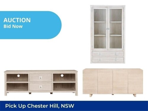 Unreserved Major Furniture Retailer | Entertainment & Storage | Insurance Claim Sale | Chester Hill NSW | Pick Up Only