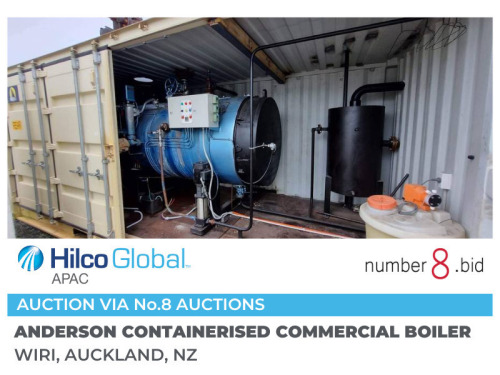 Anderson Containerised Commercial Boiler Auction - Wiri, Auckland, NZ 