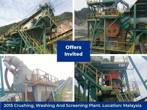 Expressions of Interest - 2015 Crushing, Washing And Screening Plant, 500tph (Can Upgrade Capacity to 1,000 tph) 