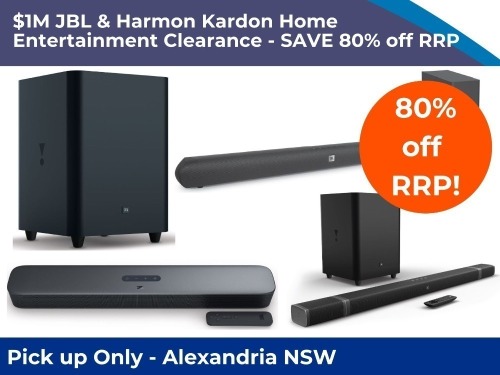 $1M JBL & Harmon Kardon Home Entertainment Clearance - SAVE 80% off RRP | Alexandria, NSW | Pickup Only