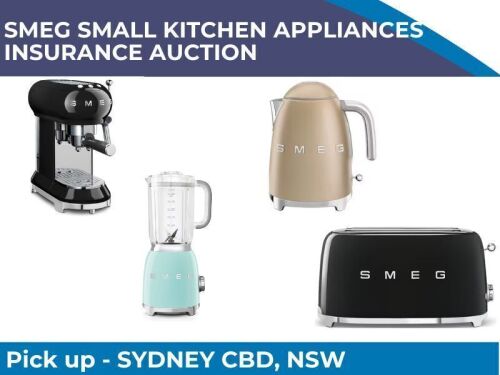 SMEG SMALL KITCHEN APPLIANCES – CARTON DAMAGE Insurance Claim | Unreserved Auction | Sydney CBD, NSW