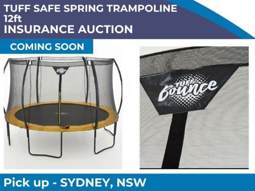 $119K Tuff Safe Spring Trampolines 12ft - Insurance Salvage | Unreserved Auction – NSW Pick up