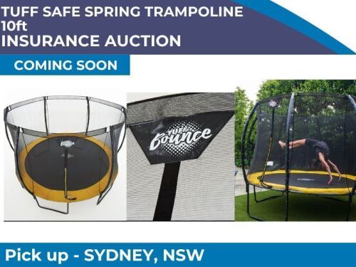$190K Tuff Safe Spring Trampolines 10ft - Insurance Salvage | Unreserved Auction – NSW Pick Up