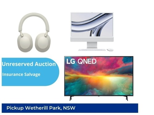 Mixed Electrical Goods Insurance Salvage | Unreserved Auction | Pick Up Wetherill Park NSW