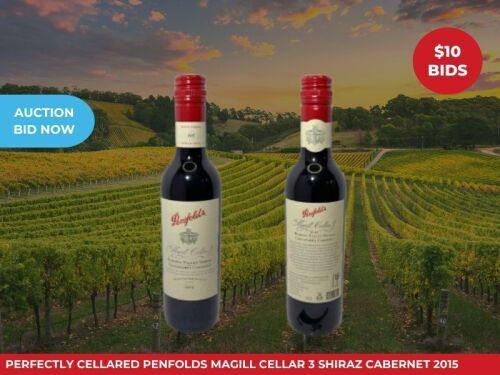 Perfectly Cellared Penfolds Magill Cellar 3 Shiraz Cabernet 2015 Half Bottles (375mL) Wines Insurance Claim - Unreserved Auction | Sydney CBD Pick Up