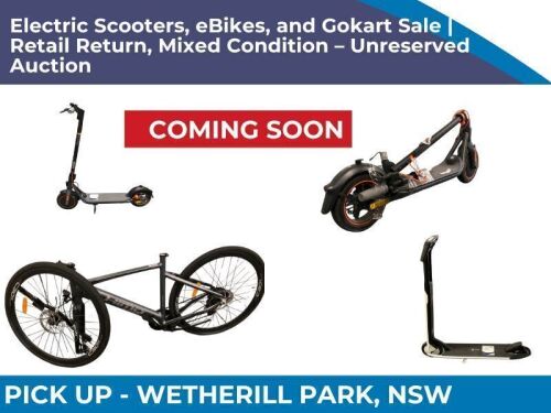 Electric Scooters, eBikes, and Gokart Sale | Retail Return, Mixed Condition | Pickup Only, Wetherill Park NSW