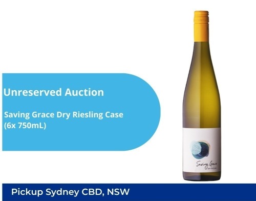 2019 Saving Grace Dry Riesling Case (6x 750mL) - Unreserved Auction | Sydney CBD Pick Up