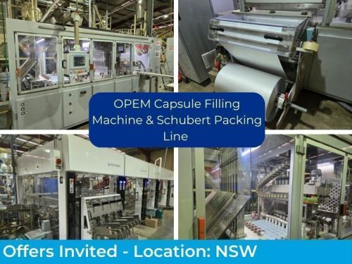 Expressions of Interest - 2014 OPEM Coffee Capsule Filling Machine & Schubert Packaging Line