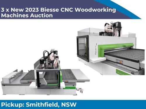 3 X New 2023 Unused Biesse CNC Woodworking Machines | Subject to Insurance Claim