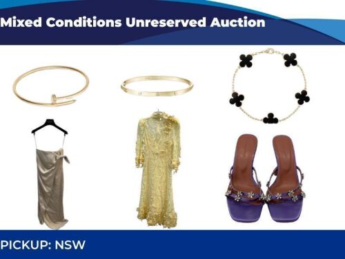 Mixed Conditions Unreserved Auction Inc. High End Fashion & Accessories | Pick Up Mixed Locations NSW