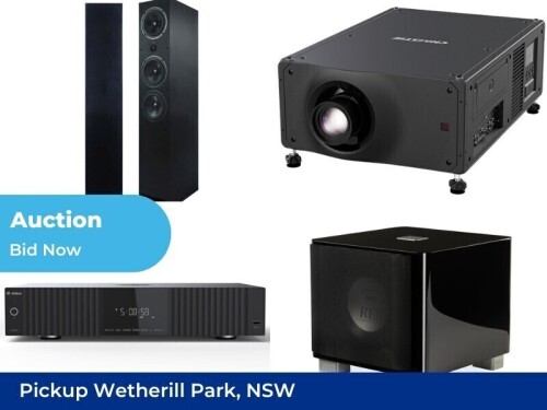 High-End Audio Equipment - Projector, Speakers, Amps, Subs. Insurance Salvage Sale | Unreserved Auction | Wetherill Park, NSW