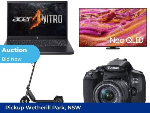 Computers, Gaming, Audio, Cameras & IT Accessories Insurance Salvage Sale | Unreserved Auction | Wetherill Park, NSW