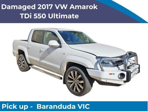 Damaged 2017 VW Amarok TDi 550 Ultimate 133,833km | Unreserved Auction | Baranduda, VIC