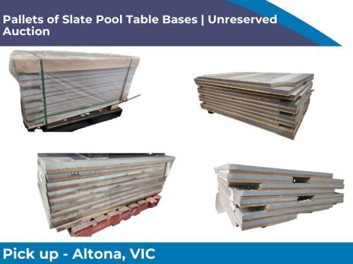 Pallets of Slate Pool Table Bases | Unreserved Auction | Pick Up Altona VIC