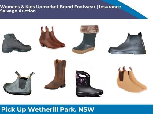 Womens & Kids Upmarket Brand Footwear Insurance Salvage - Inc. BlundStone, Thomas Cook, Ariat, Ringer Western | Unreserved Sale | Pick Up Wetherill Park NSW
