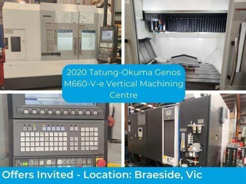 Offers Invited on 2020 Tatung-Okuma Genos M660-V-e Vertical Machining Centre