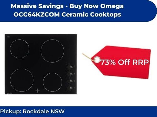 Massive Savings - Buy Now Omega OCC64KZCOM Ceramic Cooktops &ndash; Pickup Rockdale NSW