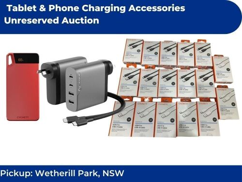 Tablet & Phone Charging Accessories | Unreserved Auction - Pick Up Wetherill Park