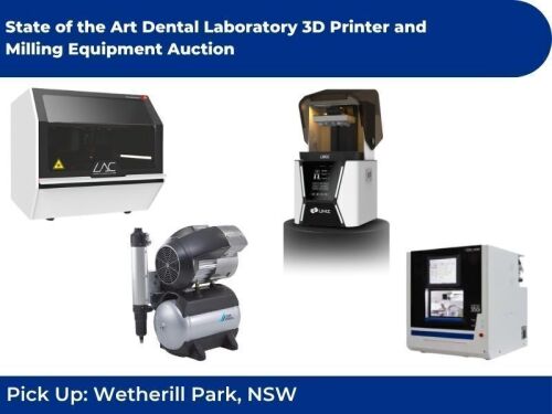 State of the Art Dental Laboratory 3D Printer and Milling Equipment Insurance Salvage Auction - Pick Up Wetherill Park NSW