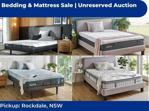Bedding & Mattress Sale | Insurance Salvage | Unreserved Auction | Pickup Rockdale NSW
