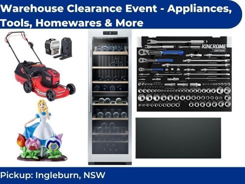 June Warehouse Clearance Sale | Unreserved Auction | Pickup Ingleburn NSW