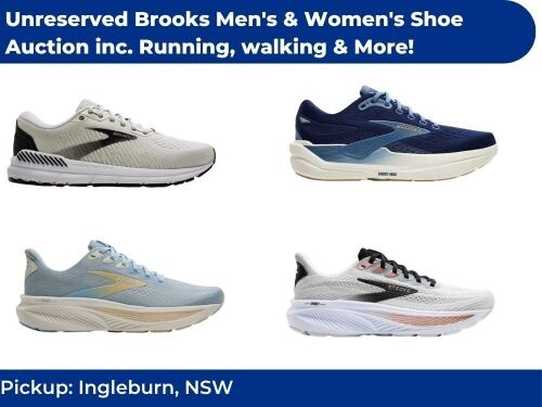 Unreserved Brooks Men's & Women's Shoe Auction Insurance Salvage inc. Running, walking & More! | Pickup Ingleburn NSW