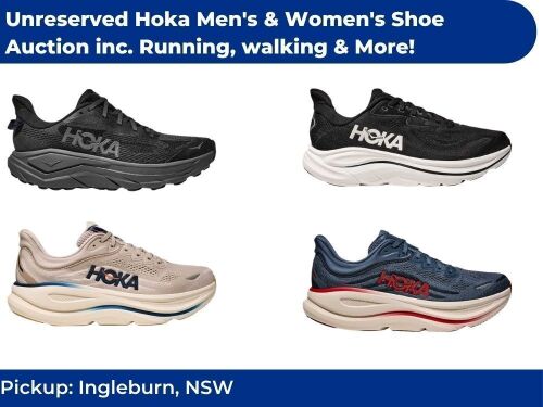 Unreserved Hoka Men's & Women's Shoe Auction Insurance Salvage inc. Running, walking & More! | Pickup Ingleburn NSW