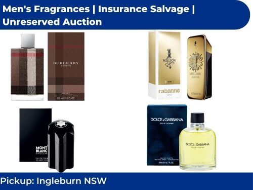 Men's Fragrances | Insurance Salvage | Unreserved Auction | Pickup Ingleburn NSW