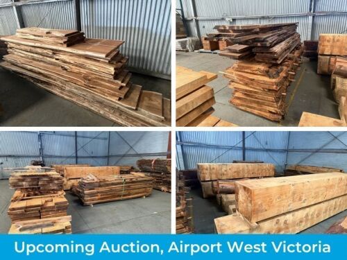 Online Auction &ndash; Rare and Aged Timber &ndash; Live Edge, Kiln Dried Slabs, Rough Sawn & Dressed | Pick up Airport West, VIC