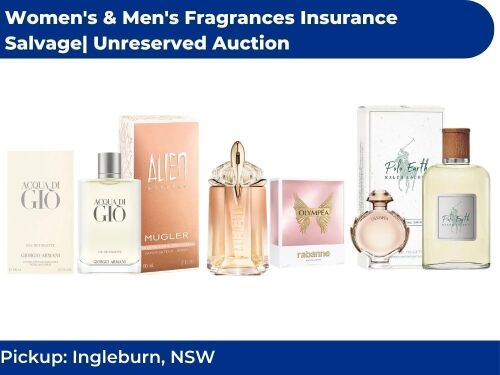 Women's & Men's Fragrances Insurance Salvage| Unreserved Auction | Pickup Ingleburn NSW