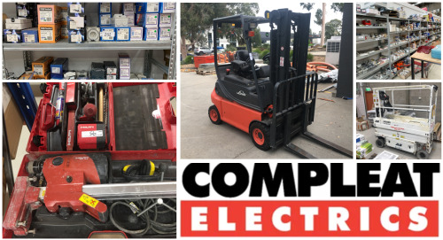 Electrical Contractor's Plant & Equipment, Stock, Forklift, *Short Notice Auction - Close Date Brought Forward*