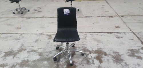 Vintage black leather office chair