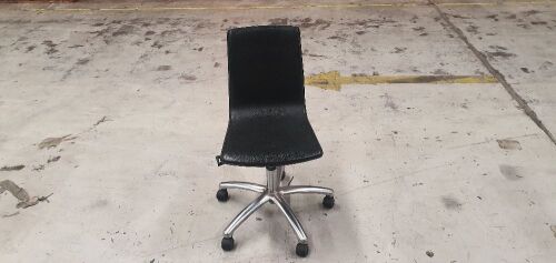 Vintage black leather office chair