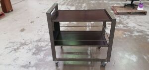 G-star Raw industrial steel and timber display or office trolley - 4