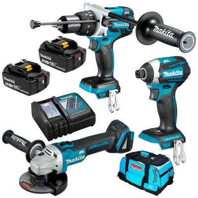 MAKITA 18V BRUSHLESS 3 PIECE 2 X 5.0AH COMBO KIT DLX3061T