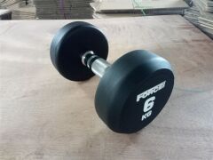 DNL Force USA - Commercial Round Rubber Dumbbell - 6kg (Each, Not Pairs) - RRP $33