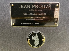 Jean Prouvé Limited Edition Leather Steering Chair by G-Star (Grey leather on grey frame) No. 352A - 4