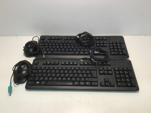 HP Keyboards x2 HP mouses x2 no accessories