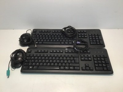 HP Keyboards x2 HP mouses x2 no accessories