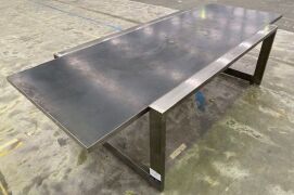 Industrial Boardroom table - black and steel (3.5m L x 1.8 W) - 2