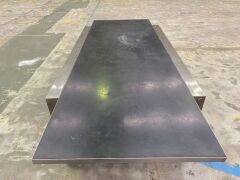 Industrial Boardroom table - black and steel (3.5m L x 1.8 W) - 3