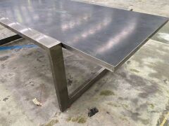 Industrial Boardroom table - black and steel (3.5m L x 1.8 W) - 6