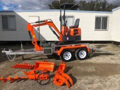 NEW - 2020 KOBOLT KX10 MINI EXCAVATOR PACKAGE WITH ATTACHMENTS & TRAILER - 14