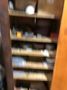 Qty. Grinding wheels and tooling within and including single door timber cabinet - 2