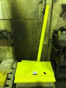 Yellow shelf unit pendulum system
