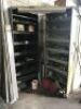 Qty. 2 steel shelf units and contents including steel off cuts